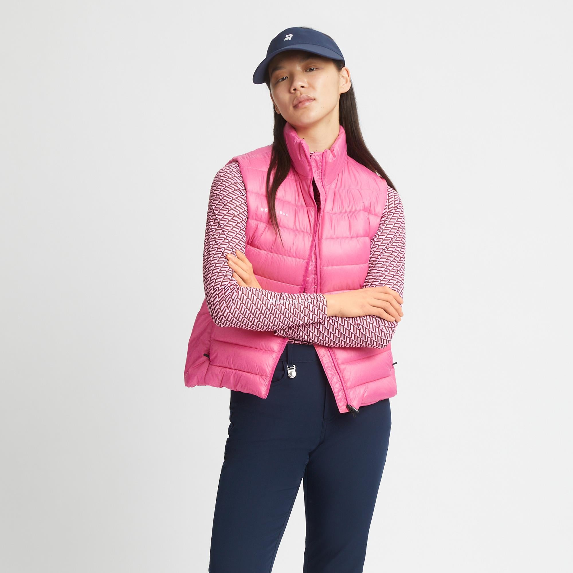 Rohnisch Airlite Padded Ladies Golf Vest Carmine Rose